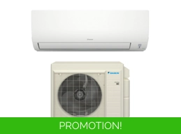 Daikin 9K-BTU 21 SEER Mini Split Heat Pump (-13°F) Wi-Fi: 12.2 EER/10.2 HSPF (R32)