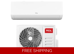 TCL 12K-Btu 25 SEER2 Mini Split H-Heat Pump AC (-22°F) Wi-Fi, E-Star: 14 EER/10.5 HSPF (R454B)