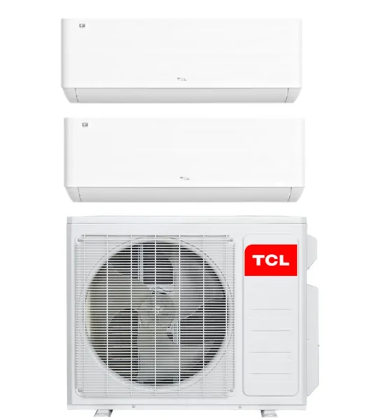 TCL 2-Zone 2x18K Mini Split AC Heat Pump (-4°F) WIFI, E-Star: 22 SEER2/12 EER/9 HSPF (R410a)