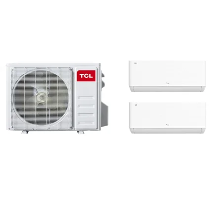 TCL 2-Zone Custom Mini Split AC Heat Pump (-4°F) WIFI, E-Star: 22 SEER2/12 EER/9 HSPF (R410a)