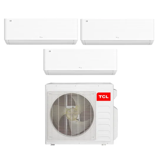 TCL 3 Zone 22 SEER2 Mini Split AC Heat Pump (-4°F), WIFI, Inverter E-Star: 12 EER/9 HSPF (R410a)