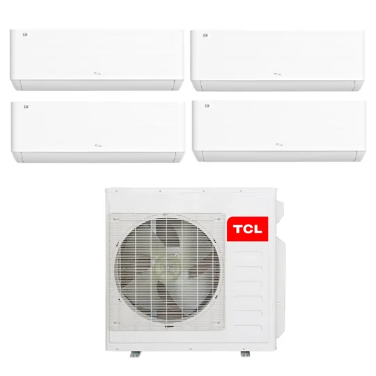 TCL 4-Zone 21.5 SEER2 Mini Split Heat Pump (-4°F), WIFI, E-Star: 12 EER/9 HSPF (R410a)