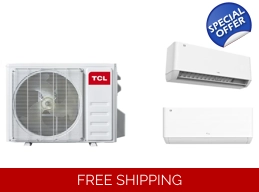 TCL 2-4 Room Mini Split AC Heat Pump (-4°F) E-Star: 22 SEER2/12 EER/9 HSPF (R410a)