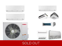 TOSOT 2 Room Mini Split AC H-Heat Pump (-22°F) WIFI, E-Star: 21 SEER2/12 EER/10 HSPF (R32)