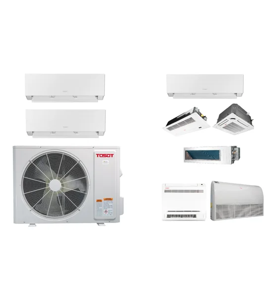 TOSOT 2 Room Mini Split AC H-Heat Pump (-22°F) WIFI, E-Star: 21 SEER2/12 EER/10 HSPF (R32)