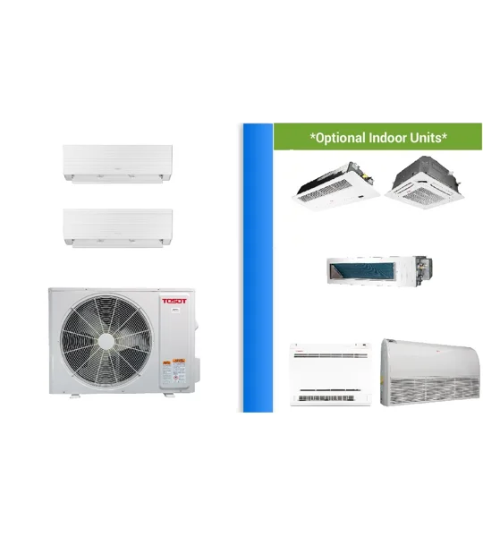 TOSOT 2 Room Mini Split AC H-Heat Pump (-22°F) WIFI, E-Star: 21 SEER2/12 EER/10 HSPF (R32)