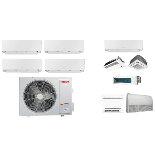 TOSOT 4-Zone 21 SEER2 Mini Split H-Heat Pump (-22°F) WIFI, E-Star: 13.6 EER/10 HSPF (R32)