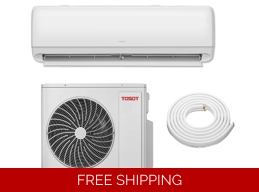 TOSOT 36K-Btu 21 SEER2 Mini Split Heat Pump (-13°F), Wi-Fi, 10.6 EER/8.5 HSPF (R32)