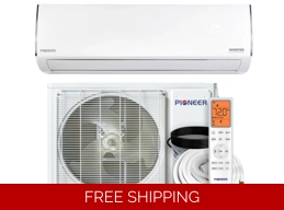 Pioneer 12K-Btu 115v 17 SEER2 Mini Split Heat Pump AC (5°F) 9.5 EER/9.5 HSPF (R32)