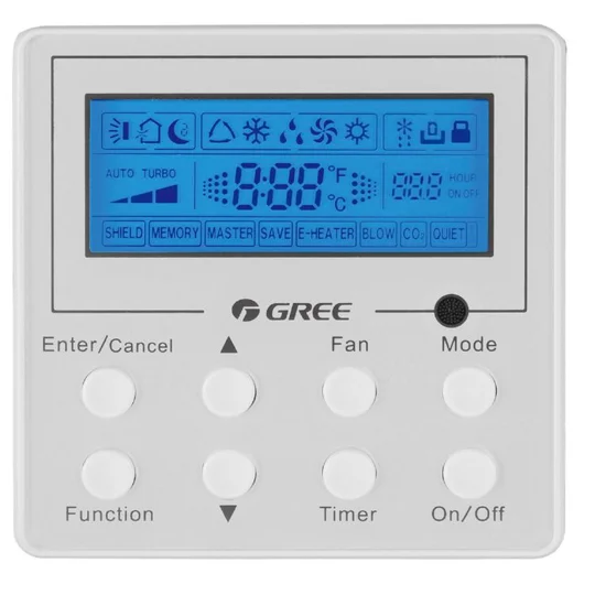 GREE Wired Thermostat XK60 (U-Match Cassette, Concealed, Universal)