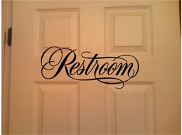 Restroom Sign Wall Sticker