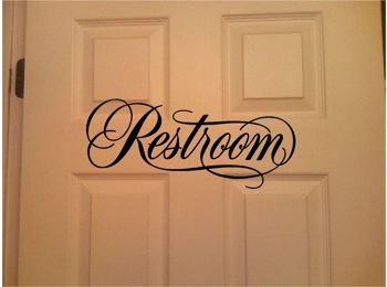Restroom Sign Wall Sticker