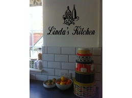 Personalized Kitchen & Wine Wall Sticker Wall Art Vinyl Decals Kitchen Sign