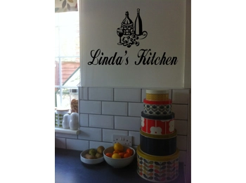 Personalized Kitchen & Wine Wall Sticker Wall Art Vinyl Decals Kitchen Sign