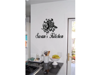 Personalized Kitchen Sign Wall Sticker Wall Art Vinyl Decals Kitchen Decor