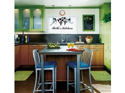 Personalized Kitchen Sign and Grapevine Wall Sticker Wall Art Vinyl Decals Wine