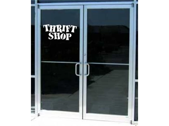 Thrift Shop Store Business Sign Vinyl Decal Sticker Sign Window Door Glass