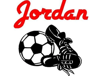 Soccer Ball and Personalized Name Wall Sticker Wall Art Decor Vinyl Decal