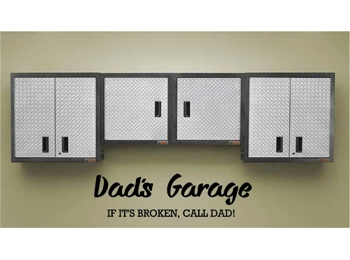 Dad's Garage If Its Broken Call Dad Wall Sticker Wall Art Vinyl Decals Stickers