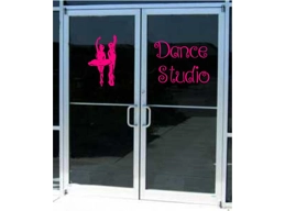 Dance Ballet Studio Business Sign Vinyl Decal Sticker Sign Window Door Glass