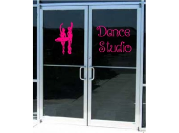 Dance Ballet Studio Business Sign Vinyl Decal Sticker Sign Window Door Glass