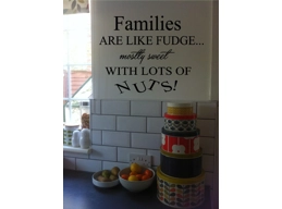Families Are Like Fudge Wall Sticker Wall Art Vinyl Decals Kitchen Sign Funny!