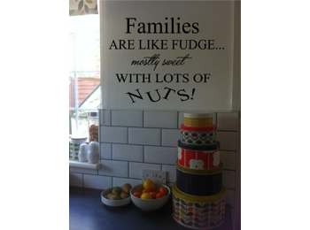 Families Are Like Fudge Wall Sticker Wall Art Vinyl Decals Kitchen Sign Funny!