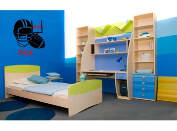 Football and Personalized Name Wall Sticker Wall Art Decor Vinyl Decal Mural