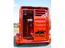 Gone Riding Horse Trailer Decal Stickers 12X19 Livestock Horses Sticker Decals