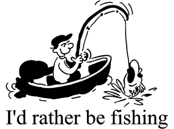 I'd Rather be Fishing Window Decal Sticker Vinyl Truck Car