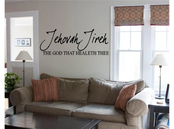 JEHOVAH JIREH My Provider Wall Decal Sticker Vinyl Wall Art Bible Quotes Phrases