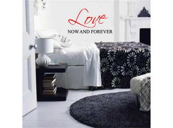 Love Now & Forever Bedroom Wall Sticker Wall Art Vinyl Wall Home Decor Letters