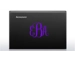 MONOGRAM Initials Laptop Computer Sticker Vinyl Decal Stickers 5.5x7""