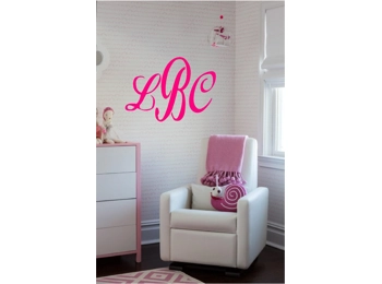 Monogram Personalized Wall Sticker Wall Art Decor Vinyl Decal Mural Stickers