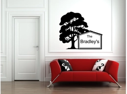 Personalized Family Name & Tree Wall Sticker Wall Art Decor Vinyl Decal Mural