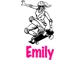 Skate Board Girl & Personalized Name Wall Sticker Wall Art Decor Vinyl Decal