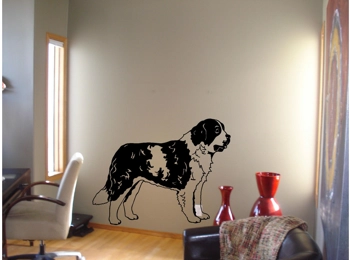 St Bernard Dog Breed Wall Sticker Vinyl Decal Stickers Wall Art Murals Decor