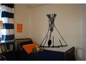 Tee Pee Wall Sticker Wall Kids Room Art Decor
