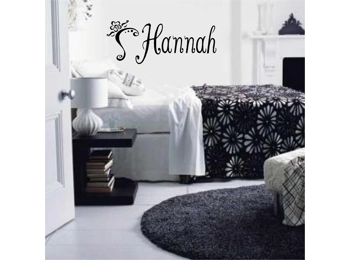 Teen Personalized Name & Flourish Wall Sticker Wall Art Decor Lettering