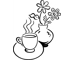 Coffee and Flowers Kitchen Wall Sticker