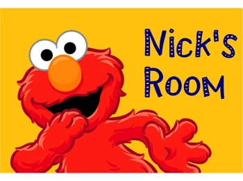 24x16 Elmo & Personalized Name