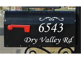 Mailbox Letters Name Number & Street Name Custom Mailbox StickersSET OF 2