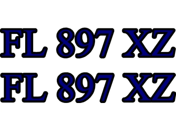 Custom Boat Number Sticker Decals 3x20 set of 2 Choose 2 Colors!