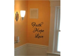 Faith Hope & Love Wall Stickers 3 piece