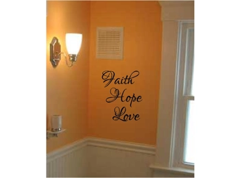 Faith Hope & Love Wall Stickers 3 piece