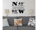 Custom Coordinates Wall Sticker