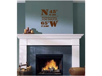 Custom Coordinates Wall Sticker