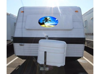 12x21.5 Personalized Beach & Palms Camper RV Vinyl Sticker Full Color Camper Stickers