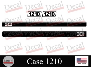 CASE 1210 Tractor Hood Stripes Decal Kit