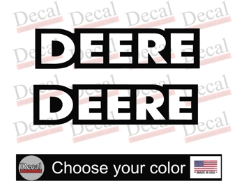 Deere Deere Logos Decal Vinyl Decal Equipment Stickers Set of 2